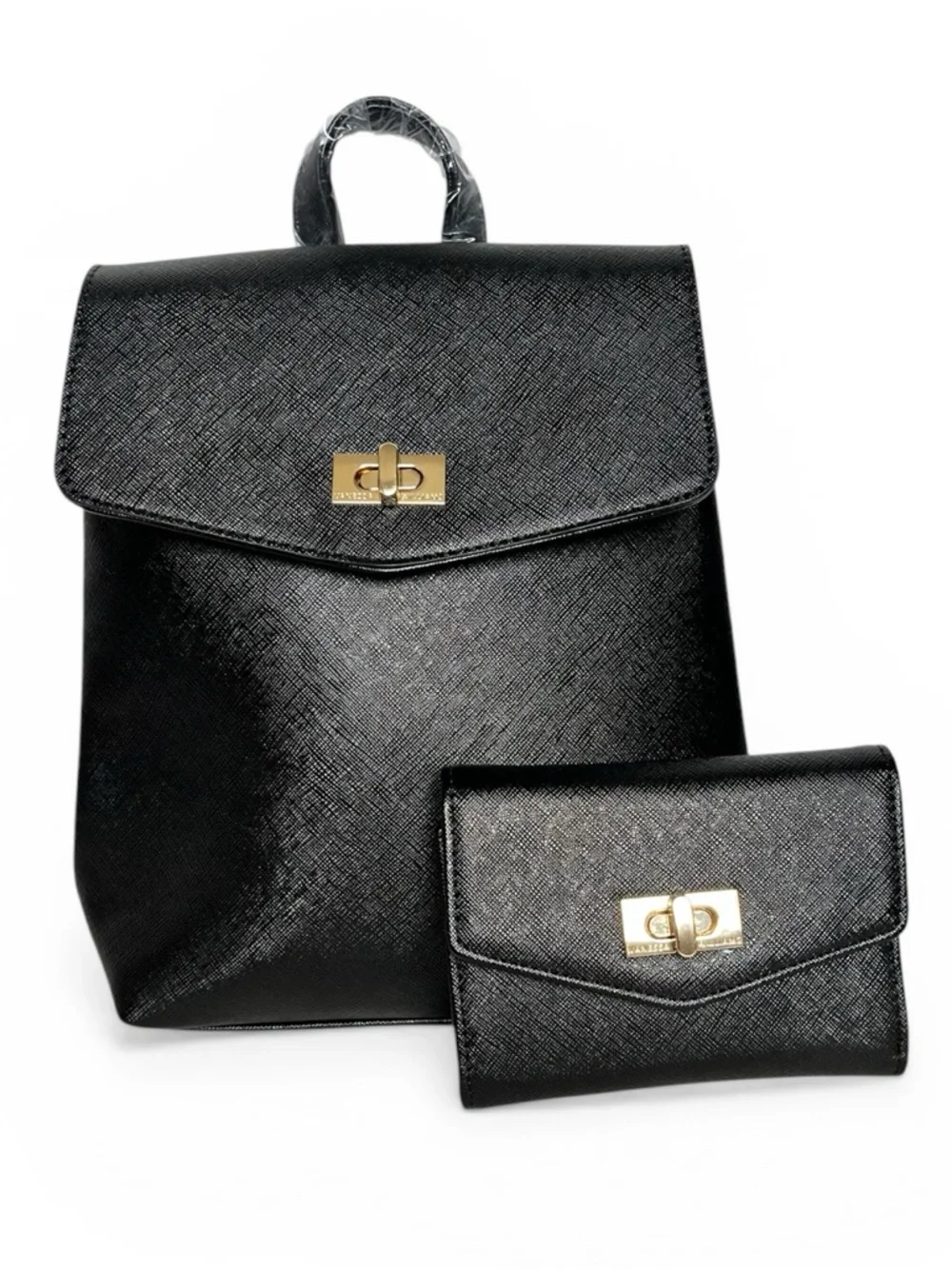 NWT Vanessa Williams Posh Mini Backback and Wallet black - Picture 2 of 10